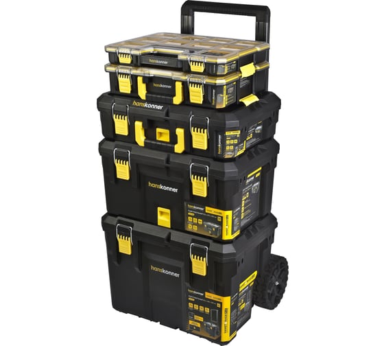 Изображение товара Набор ящиков системы хранения Hanskonner HANSTORAGE PLUS 5шт, на колесах HSP5KIT