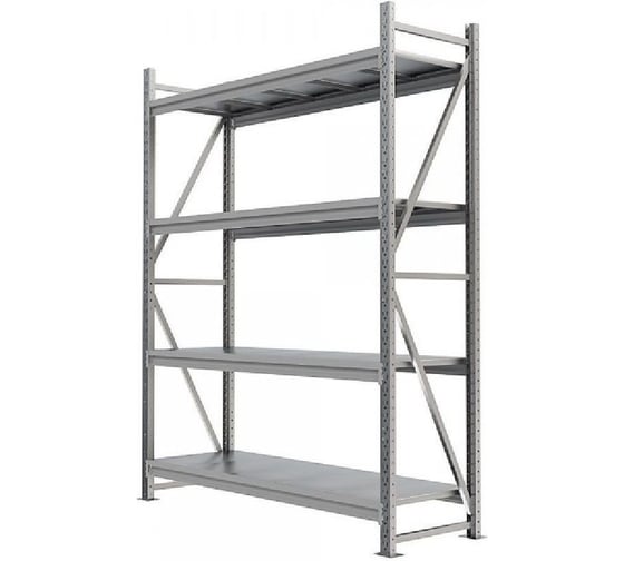 Изображение товара Металлический стеллаж IRONMEBEL Optimus Pro h-2500 Zn, 4 яруса 1200х800 M-СГР25001200800ОЦ3