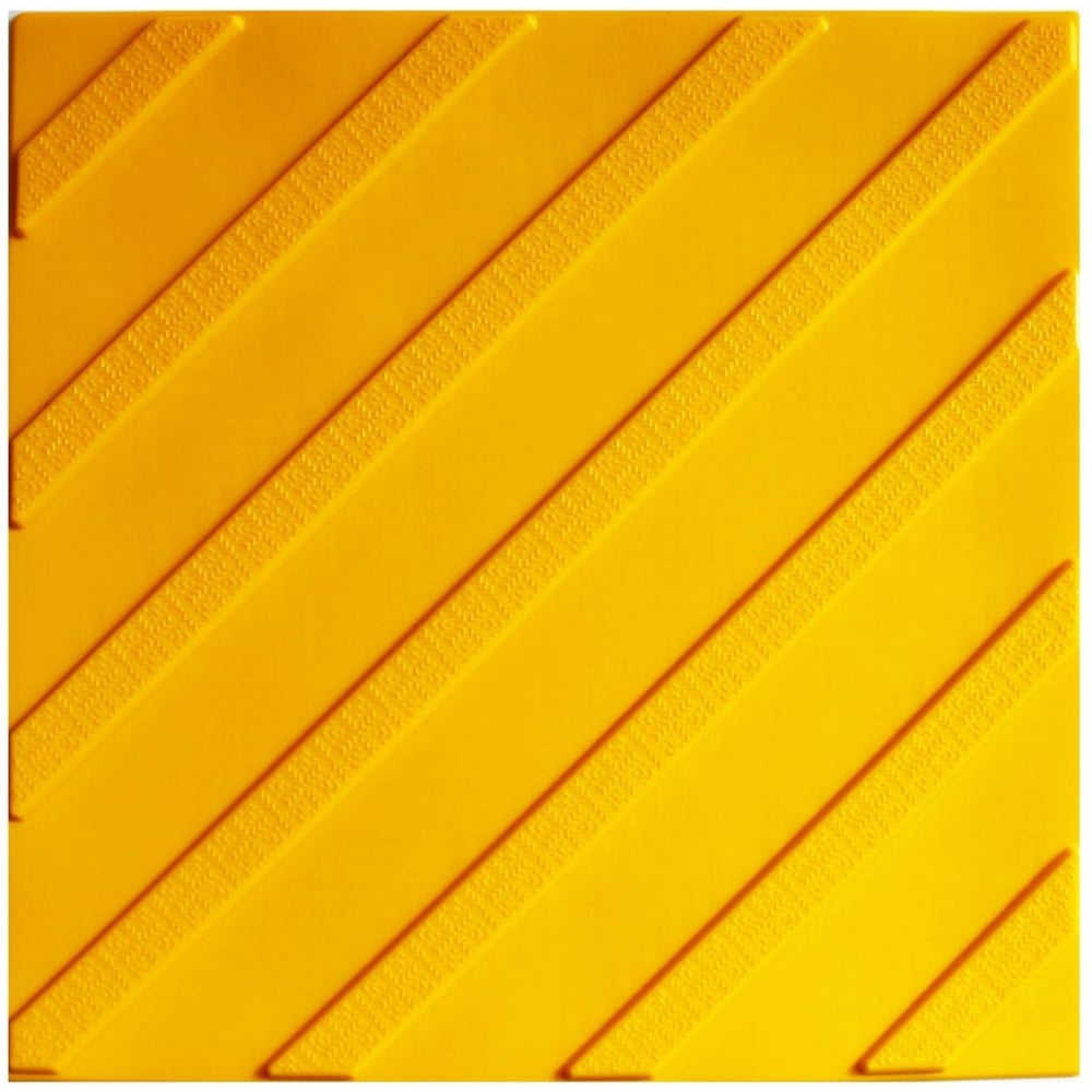 Изображение товара Тактильная плитка ПластФактор ТПУ диагональный риф 300x300x6.5 мм 20 шт