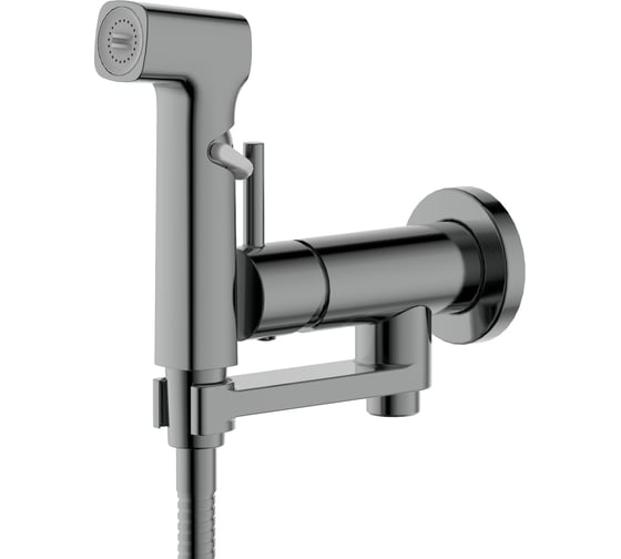 Изображение товара Комплект для гигиенического душа встроенный AQUATEK AQ1819BGM НИКА (Смеситель + гигиеническая лейка + шланг), оружейная сталь 00000143152