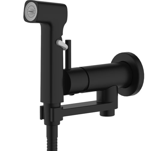 Изображение товара Комплект для гигиенического душа встроенный AQUATEK AQ1819MB НИКА (Смеситель + гигиеническая лейка + шланг), матовый черный 00000143150