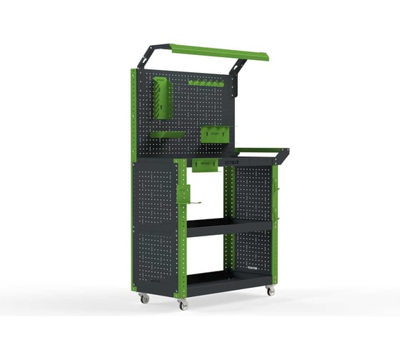 Изображение товара Тележка инструментальная ООО Металекс тип 6 800х450х800 3 полки (серо-зеленый) 118823