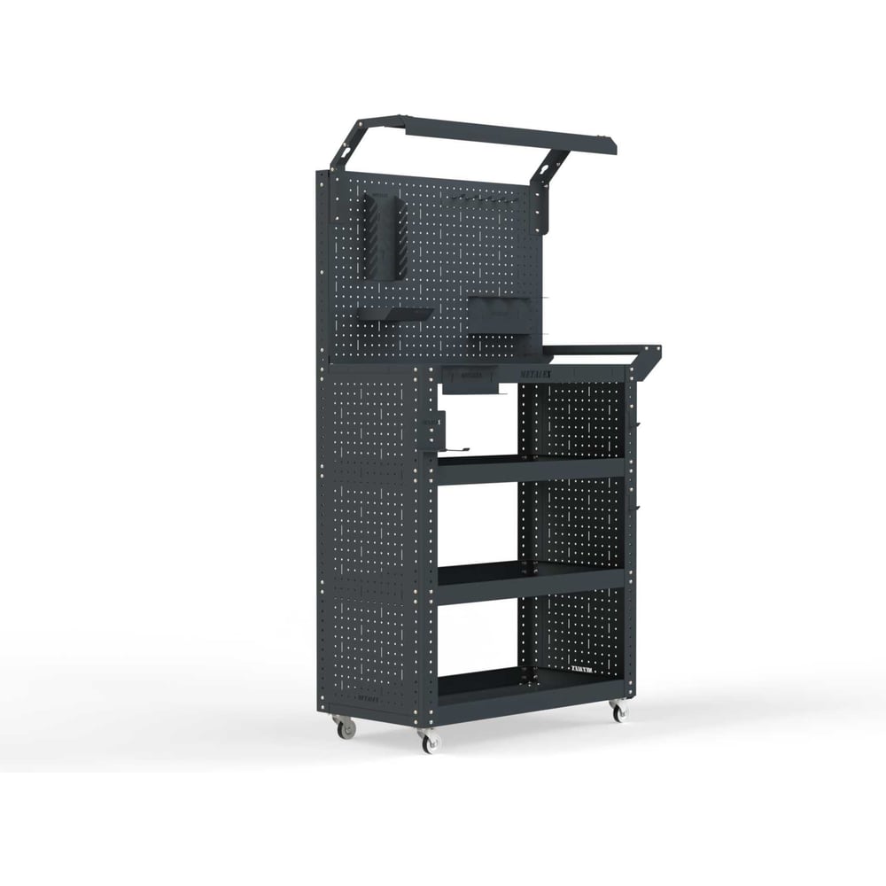 Изображение товара Тележка инструментальная Металекс тип 6 с 4 полками серого цвета