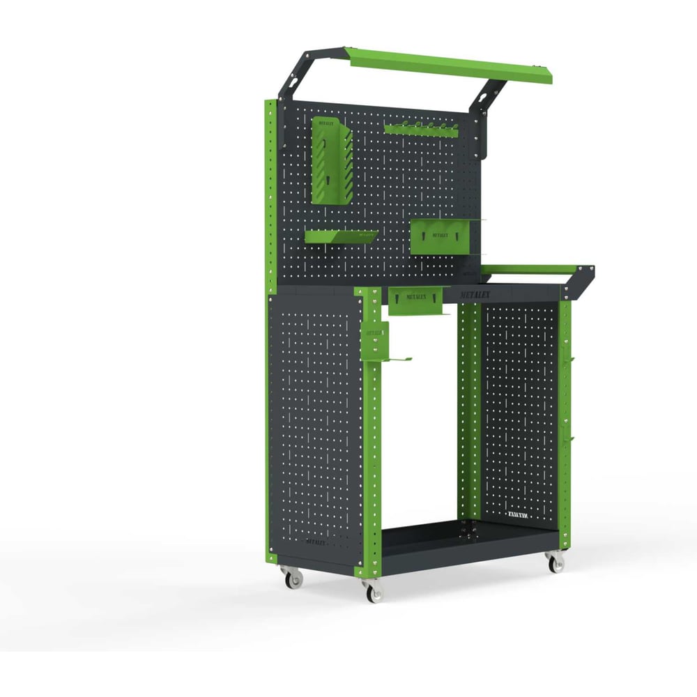 Изображение товара Тележка инструментальная ООО Металекс тип 6 900х400х800 серо-зеленая