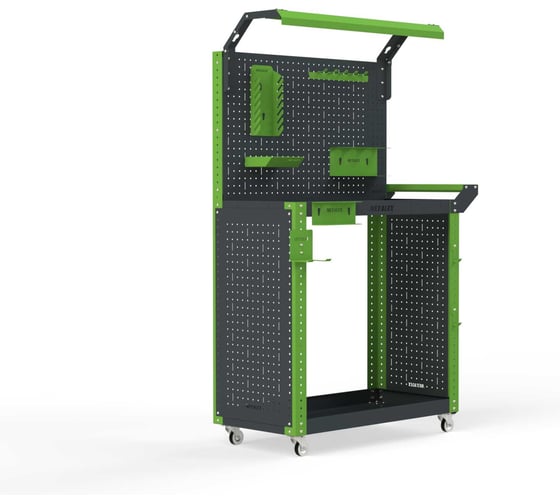 Изображение товара Тележка инструментальная ООО Металекс тип 6 800х450х800 2-е полки (серо-зеленый) 118791
