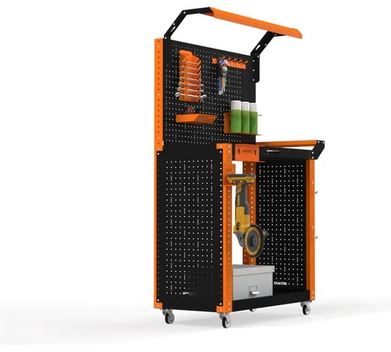 Изображение товара Тележка инструментальная ООО Металекс Metalex тип 6, 800х350х800, 2-е полки, оранжево-черный, 118794