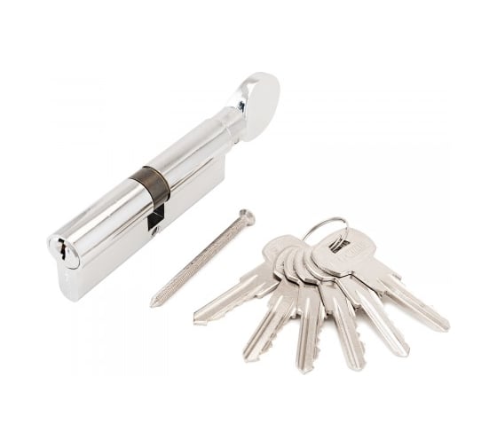 Изображение товара Цилиндровый механизм Аллюр A,G 90-6К CP хром вертушка 1274