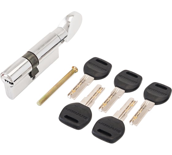 Изображение товара Цилиндровый механизм Аллюр HD FG 70-5К CP[25x10x35G](30x40G) хром перф,кл/верт БЛИСТЕР 7812