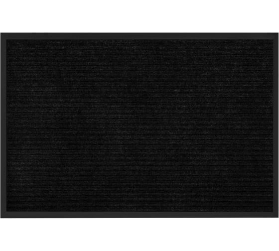 Изображение товара Коврик придверный ЛЮБАША 60x90см, черный, влаго-грязезащитный, 430гр/м2, ребристый, СТАНДАРТ, 701034