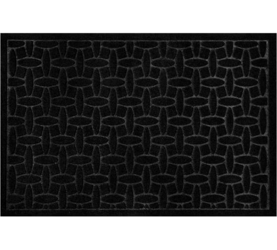 Изображение товара Коврик придверный ЛЮБАША 60x90см, черный, грязезащитный, 430гр/м2, фактурный рисунок АЛМАЗ, 701054