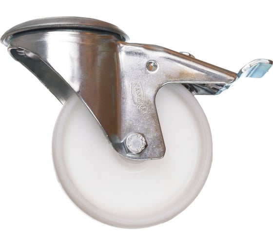 Изображение товара Поворотная колесная опора под болт c тормозом KAMA K-3300-MMB-080-F18