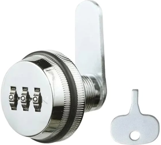 Изображение товара Замок врезной ООО Комус меб_УЗК Стандарт ЗМК 090-20ММ ЦАМ хром(код.врез/кр.гайка/2кл) 1739099