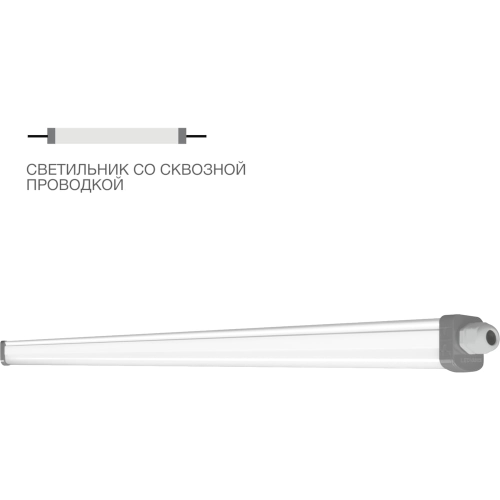 Изображение товара Светильник светодиодный LEDVANCE ДСП 36Вт 4320лм 6500K IP65 серый