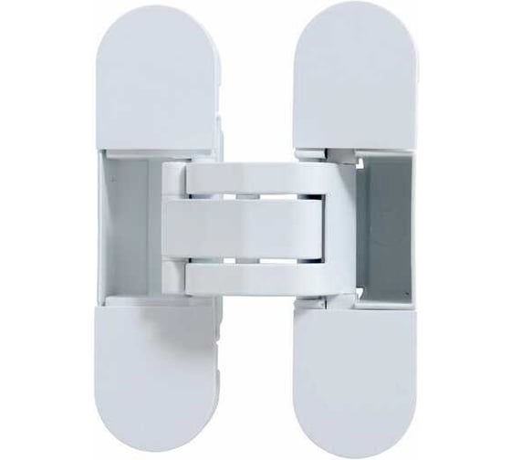 Изображение товара Петля дверная скрытая Аллюр АРТ, 110х30, 3D, матовый белый, RAL 9016, 2шт 17275