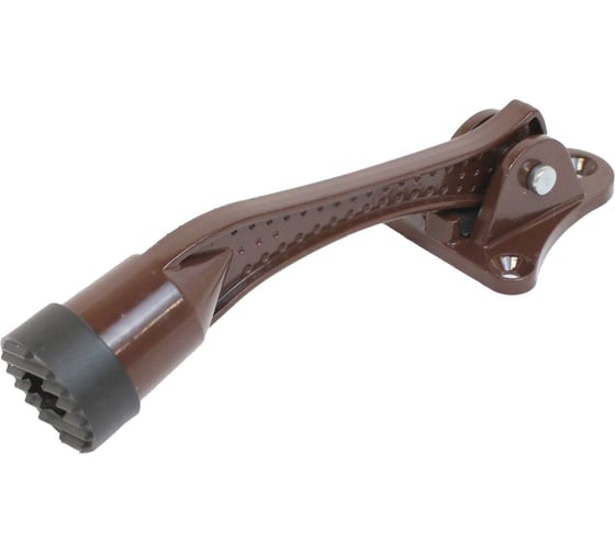 Изображение товара Фиксатор дверной Аллюр КН-130 BROWN, коричневый козья ножка, блистер 14732