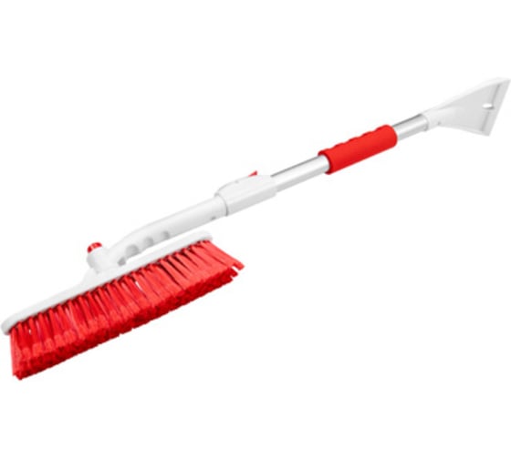 Изображение товара Щетка для снега телескопическая SKYWAY 79-100см со скребком мягкая щетина, ручка soft touch, поворотный механизм S07801034