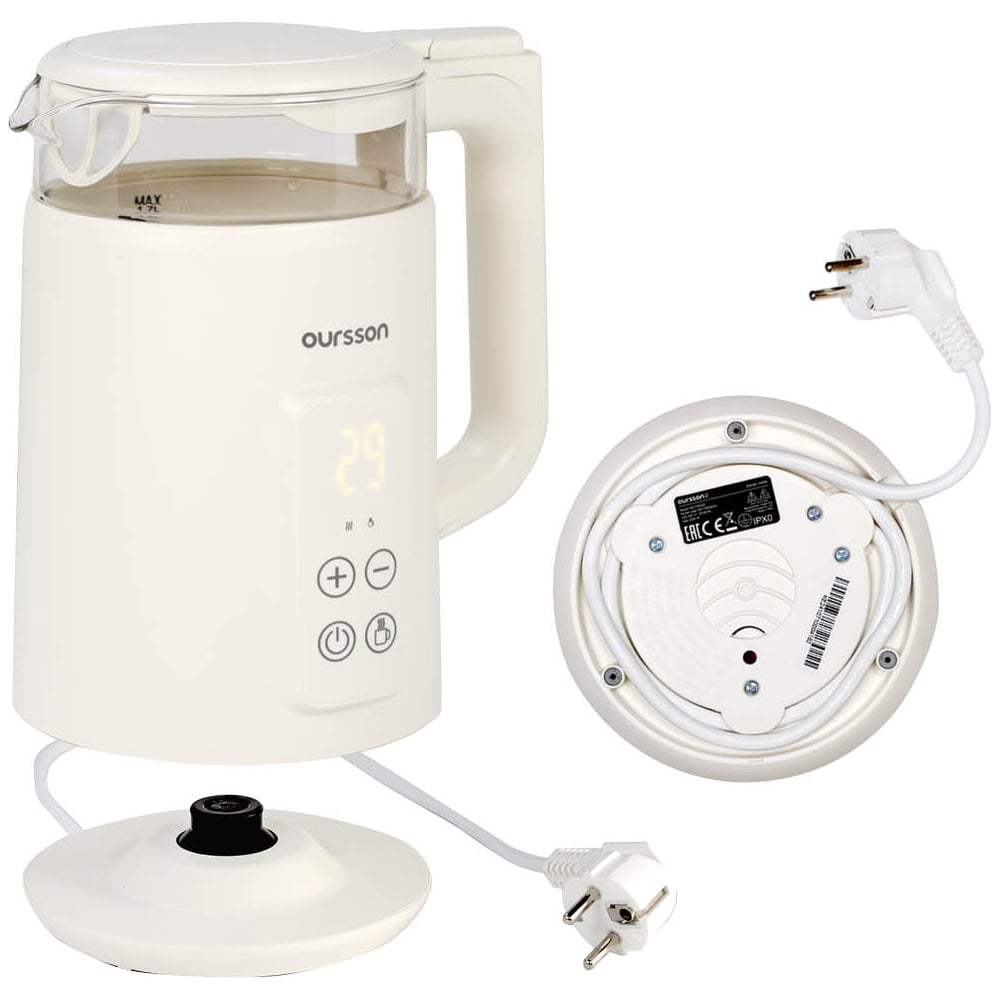 Изображение товара Электрический чайник OURSSON KE1745GD/IV слоновая кость 1.7 л сенсорное управление