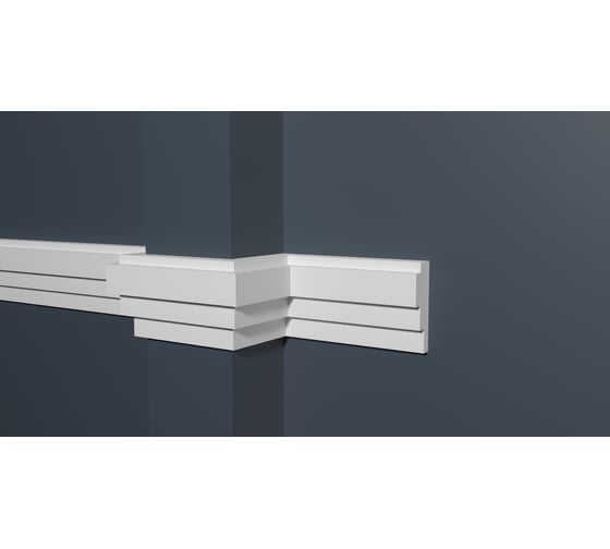 Изображение товара Стеновой молдинг Decor-Dizayn ударопрочный влагостойкий под покраску 45Х15Х2000 мм DD625
