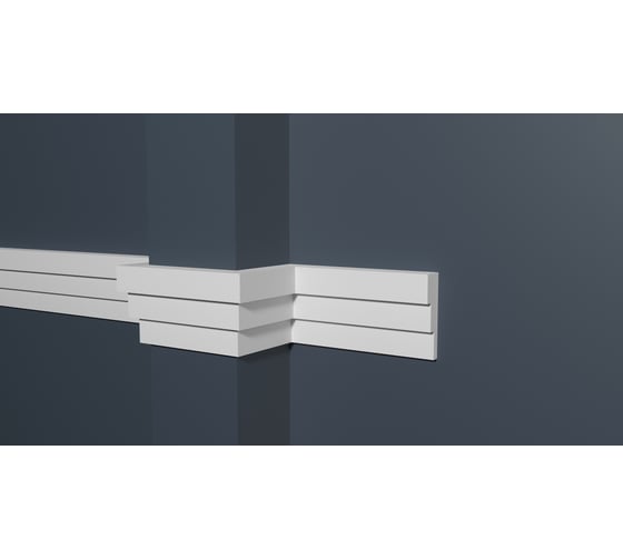Изображение товара Стеновой молдинг Decor-Dizayn ударопрочный влагостойкий под покраску 42Х12Х2000 мм DD624
