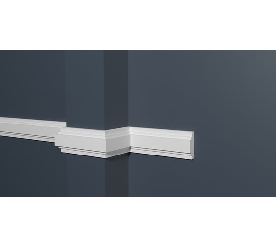 Изображение товара Стеновой молдинг Decor-Dizayn ударопрочный влагостойкий под покраску 30Х10Х2000 мм DD623