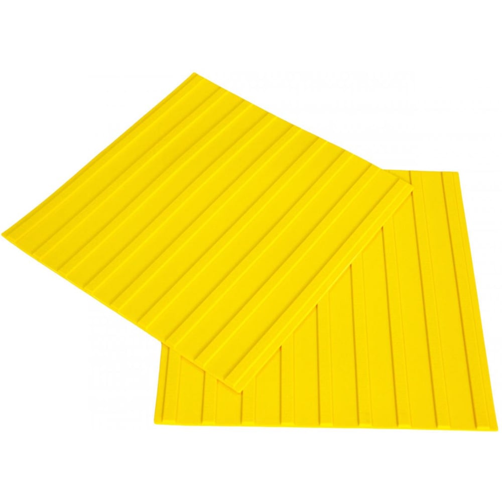 Изображение товара Такти́льная плитка ПластФактор ТПУ Продольный риф 500х500х6,5 мм 10 шт