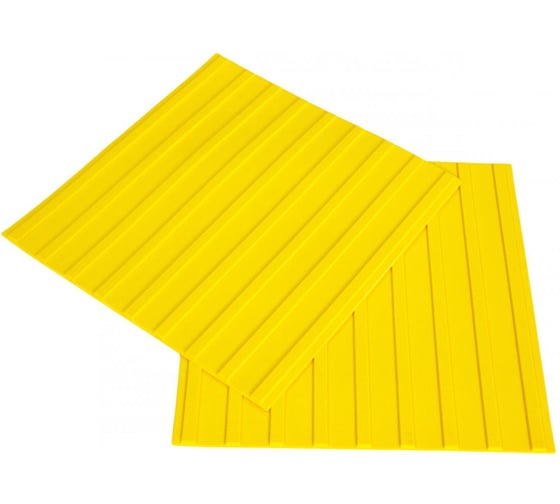 Изображение товара Тактильная плитка ПластФактор ТПУ (полиуретан) Продольный риф 500x500x6,5 мм (направление движения) 10 шт, 4630027116802