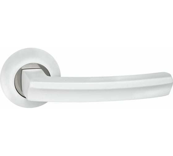 Изображение товара Дверная ручка PUERTO (матовый супер белый; хром блестящий) INAL 550-08 MSW/CP