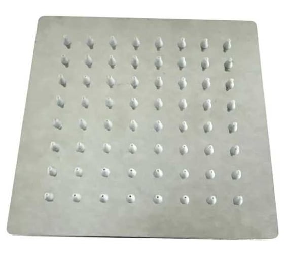 Изображение товара Лейка тропическая для душа GRIALE потолочная квадрат 15x15 см глянцевый хром, с шарниром для изменения угла наклона GR8001-15
