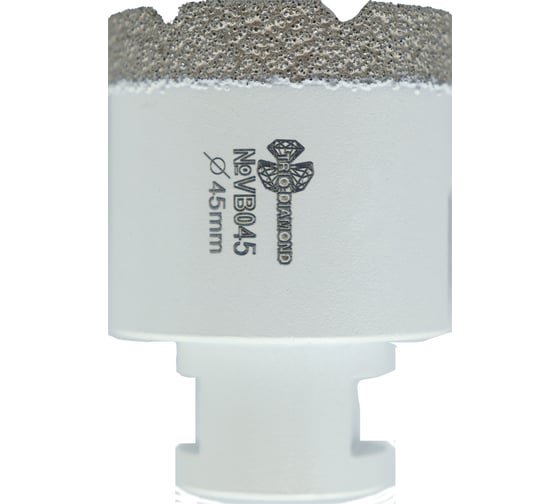 Изображение товара Коронка алмазная по керамограниту TRIO-DIAMOND 45 мм, m14, Vacuum Brazed, VB045