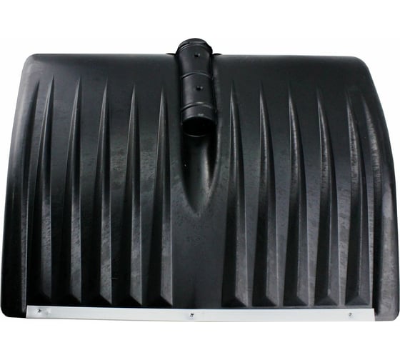 Изображение товара Снеговая лопата из морозостойкого пластика с оцинкованной планкой ON 495х400 мм, 32 мм, черная 24-01-018