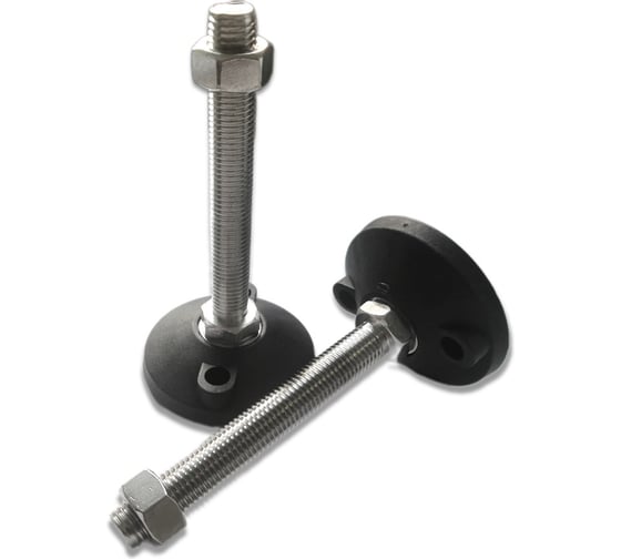 Изображение товара Винтовая регулируемая опора UnitMC 100хМ20х100 (основание PA66, винт сталь) 400202 100xM20x100