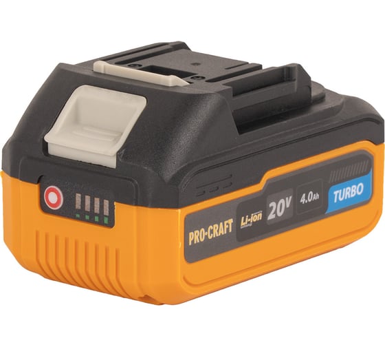 Изображение товара Батарея аккумуляторная PROCRAFT Li-Ion, 20В, 4Ач, BAT20/4 Turbo