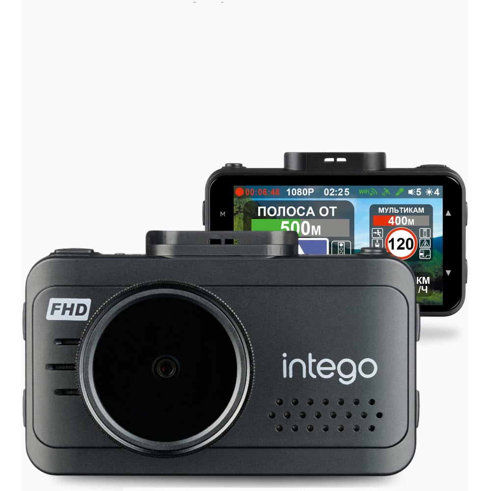 Изображение товара Видеоригестратор INTEGO KITE 2 FHD с картой памяти 32GB и GPS ночная съемка