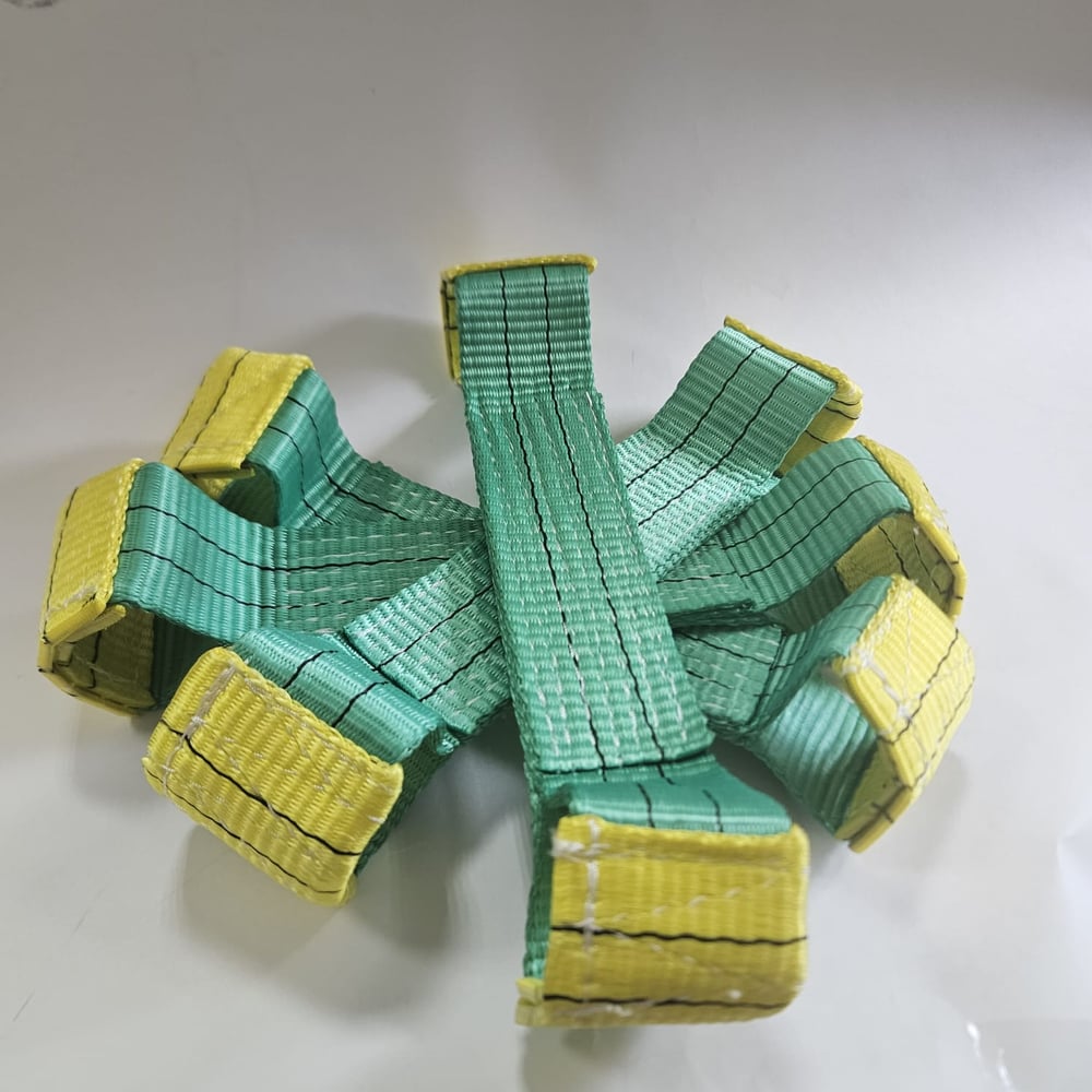 Изображение товара Строп - косточка 50мм для эвакуатора с петлями 0.45м зеленый