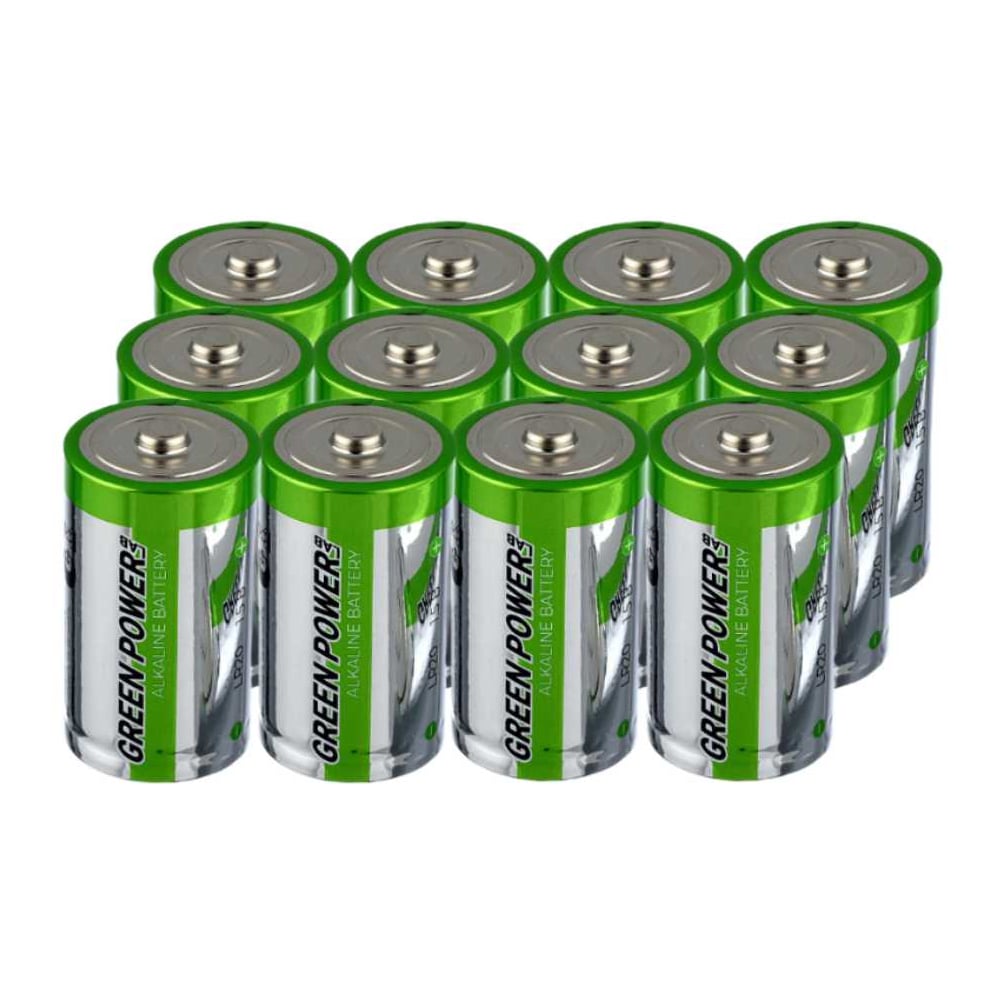 Изображение товара Батарейка POWERLAB GREEN LR20 D щелочная 1.5V 12 шт.