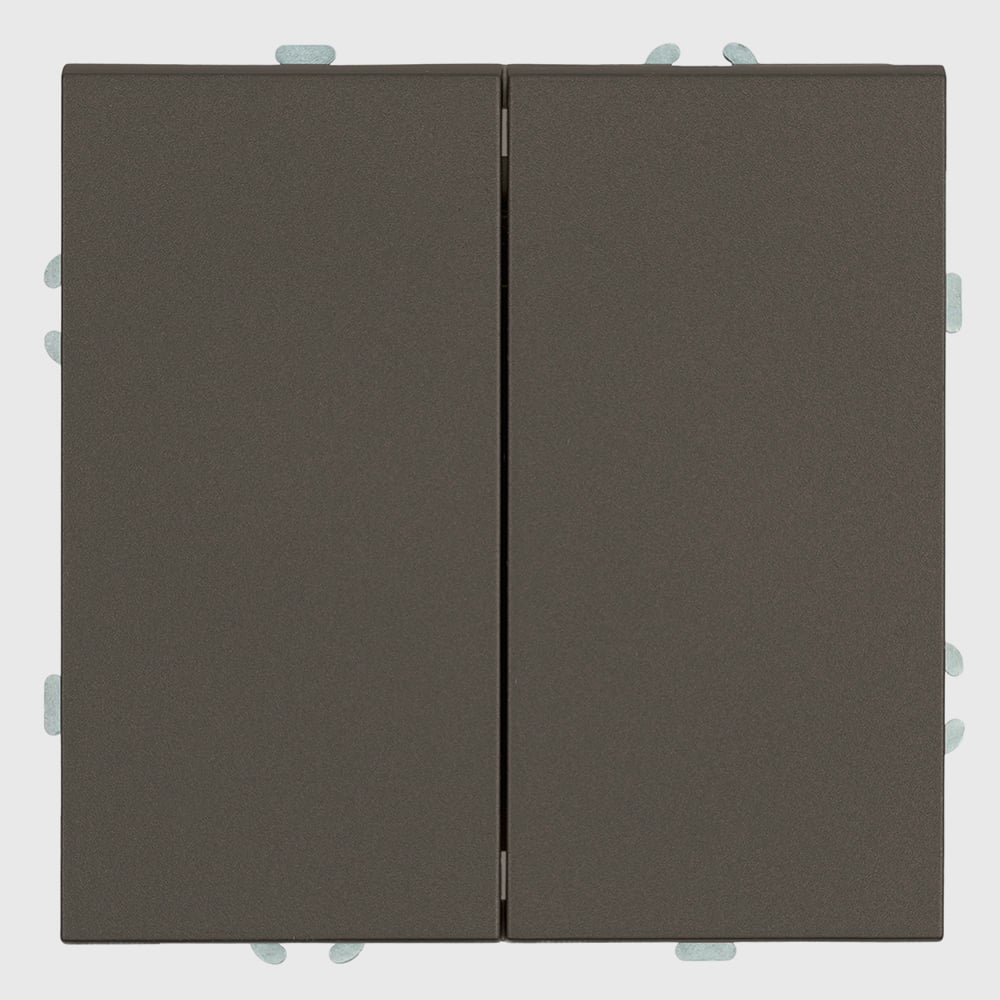 Изображение товара Переключатель перекрестный 2-клавишный STEKKER Эмили механический антрацит IP20