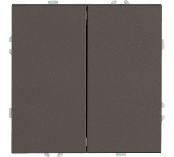 Изображение товара Переключатель перекрестный 2-клавишный STEKKER Эмили механизм, 250В, 10А, RSW10-5111-09, антрацит, soft touch, 50164