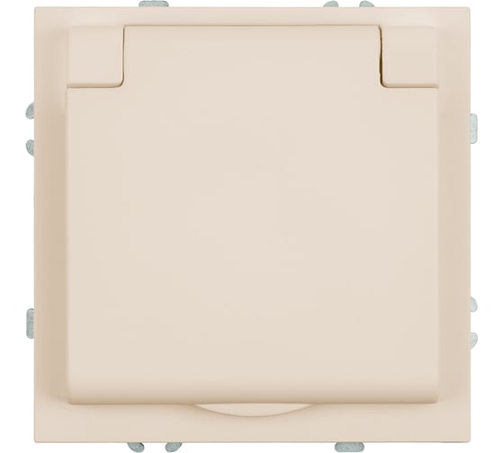 Изображение товара Розетка STEKKER 1-местная с крышкой с защ. штор, с/з, 250В, 16А, серия Эмили, RST16-5112-08, кашемир, soft touch, 49907