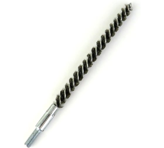 Изображение товара Щетка ерш трубный EuroBrush Д10, ворс гофр нерж сталь 0,15, посадка М6 резьба (14-225) кордщетка ершик, очистка технологических отверстий, котлов, чистка теплообменников прочистка дымоходов, труб EB-T815310