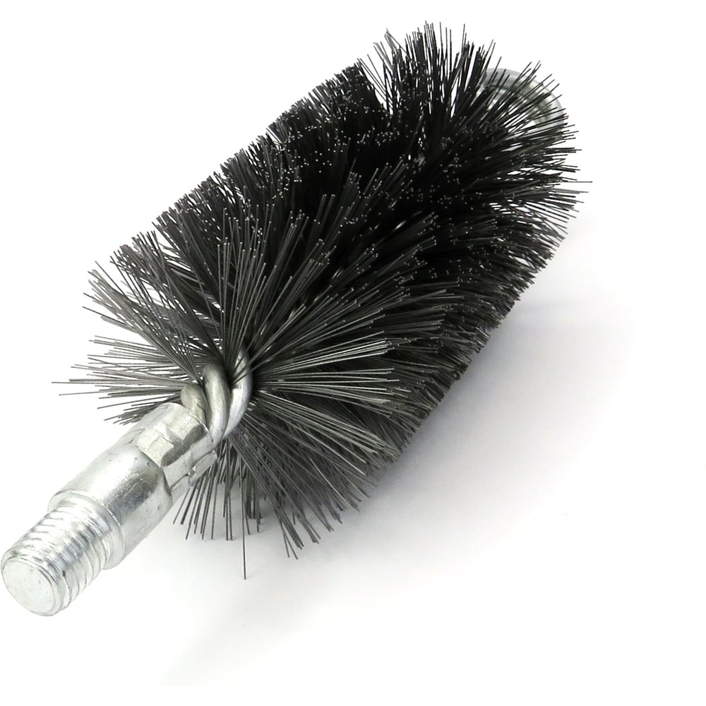 Щетка ерш трубный EuroBrush Д58 двойная спираль с кольцом, ворс сталь 0,30, посадка М12 резьба (14-358) кордщетка ершик, очистка технологических отверстий, котлов, чистка теплообменников прочистка дымоходов, труб EB-TD58ST