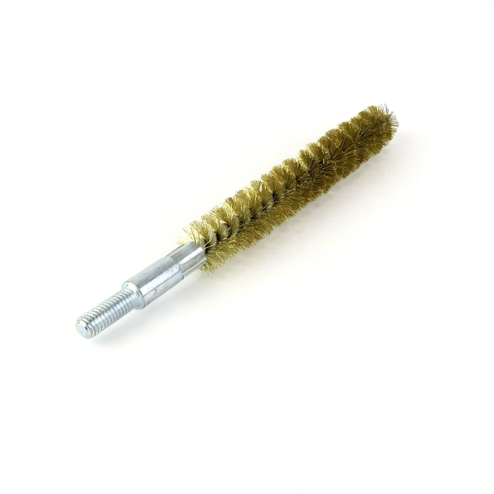 Изображение товара Щетка ерш трубный EuroBrush Д15, ворс гофр латунь 0,15, посадка М6 резьба (14-250) кордщетка ершик, очистка технологических отверстий, котлов, чистка теплообменников прочистка дымоходов, труб EB-T815515