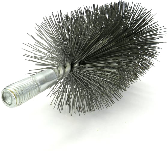Изображение товара Щетка ерш трубный EuroBrush Д68, ворс сталь 0,40, посадка М12 резьба (14-568) кордщетка ершик, очистка технологических отверстий, котлов, чистка теплообменников прочистка дымоходов, труб EB-T68ST