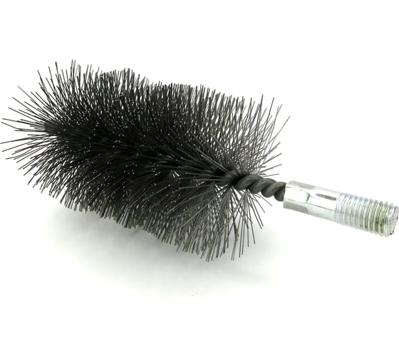Изображение товара Щетка ерш трубный EuroBrush Д60, ворс сталь 0,40, посадка М12 резьба (14-560) кордщетка ершик, очистка технологических отверстий, котлов, чистка теплообменников прочистка дымоходов, труб EB-T60ST