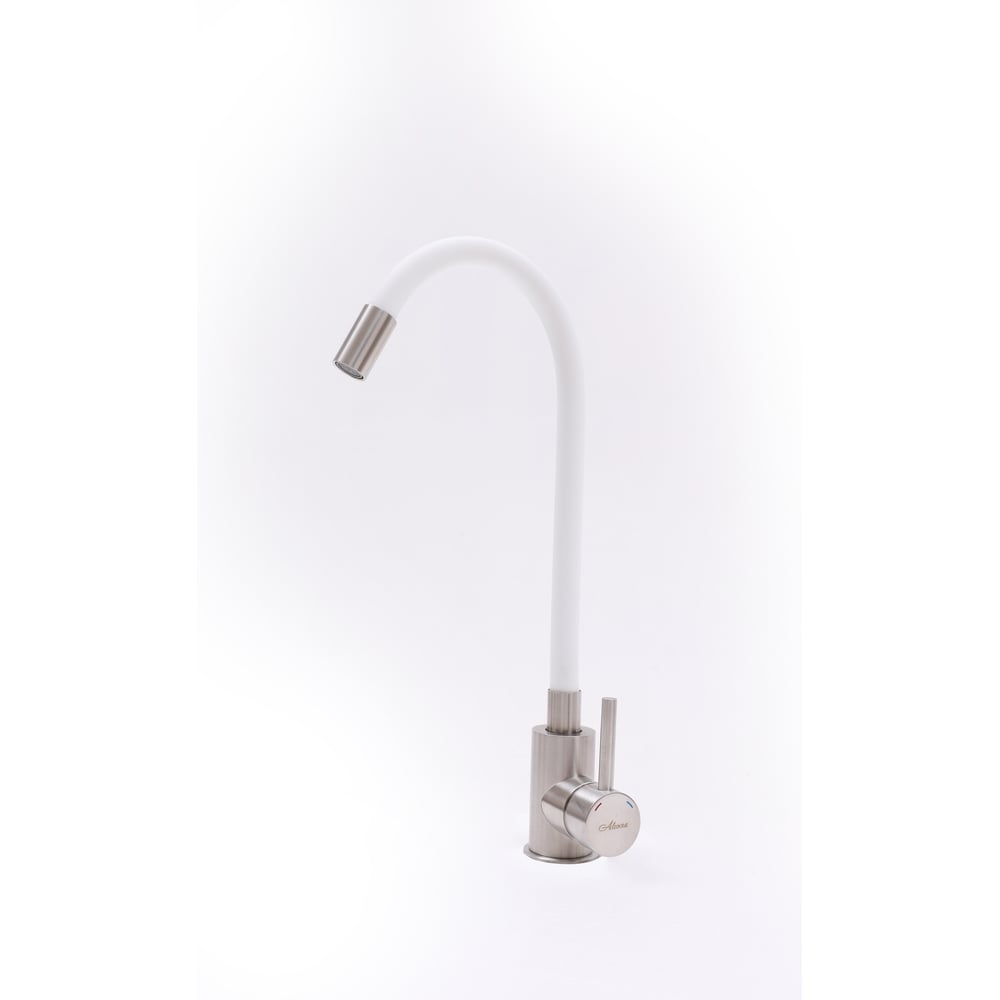 Изображение товара Смеситель для кухни Alcora Langfoss с гибким изливом белый