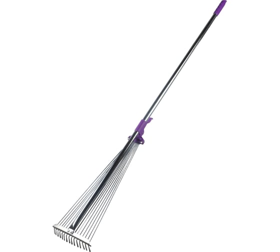 Изображение товара Веерные проволочные регулируемые грабли с металлической ручкой DON GAZON 120-154 см 220641