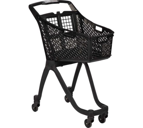 Изображение товара Тележка покупательская Комус REK Мебель, пластиковая, Т060, ручка с дисплеем 2224956