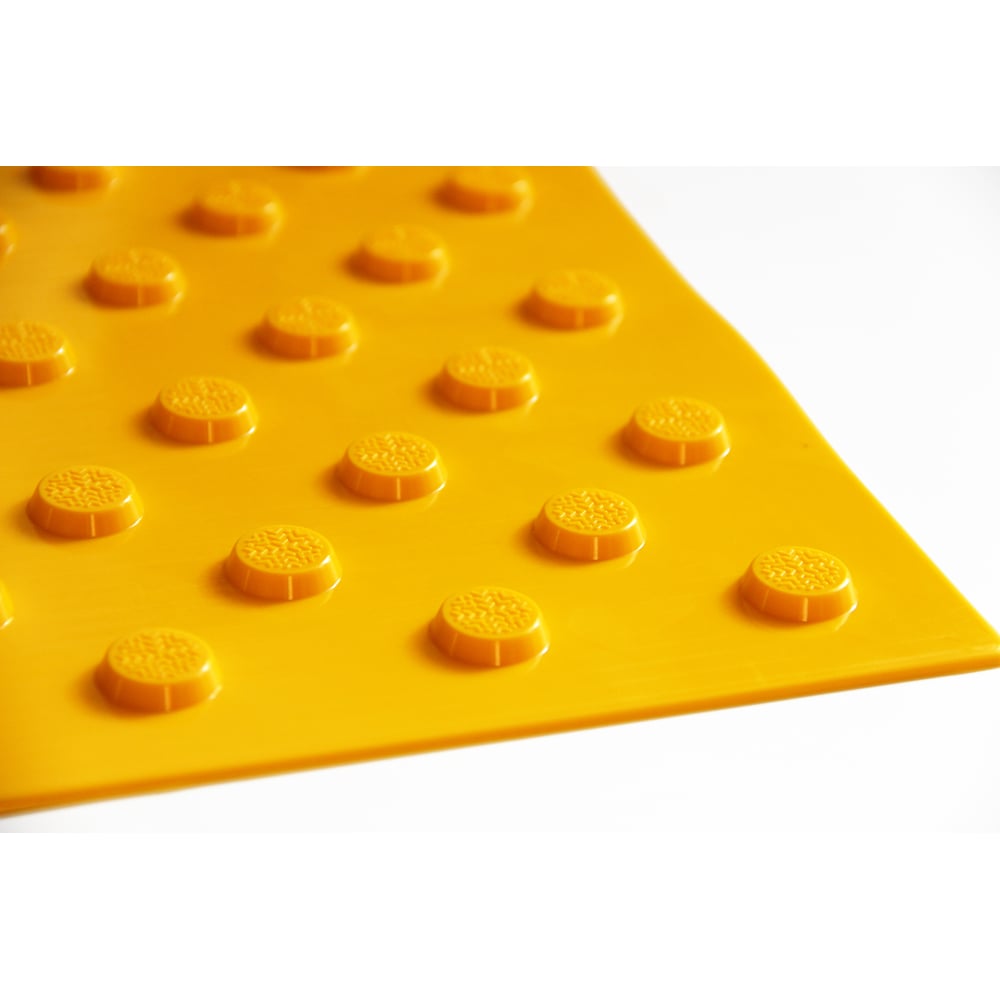 Изображение товара Такти́льная плитка ТПУ ПластФактор конус 300x300x6.5мм желтая 20шт
