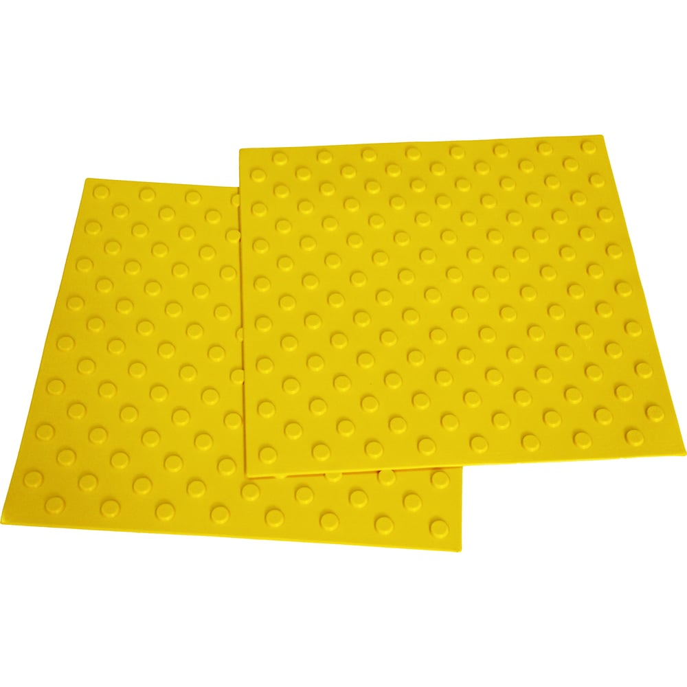 Изображение товара Тактильная плитка ТПУ ПластФактор желтая 500x500x6,5 мм 10 шт