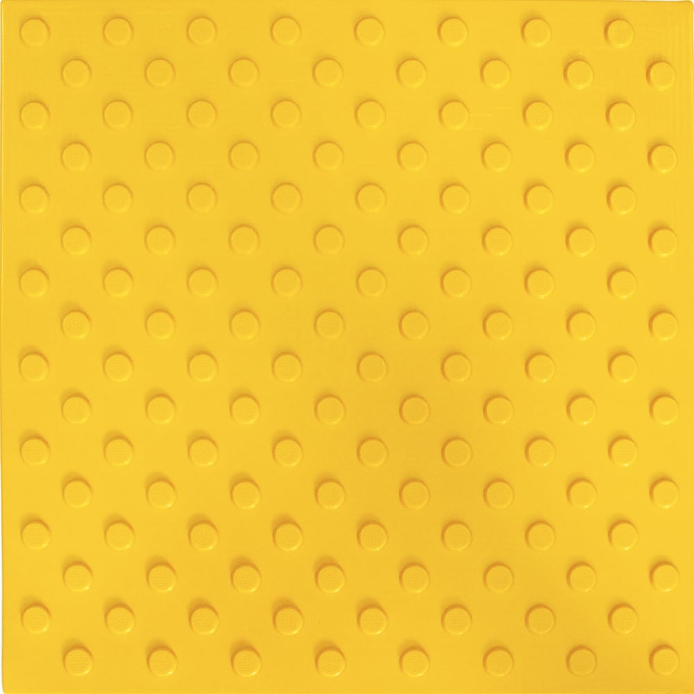 Изображение товара Тактильная плитка ТПУ ПластФактор желтая 500x500x6,5 мм 10 шт