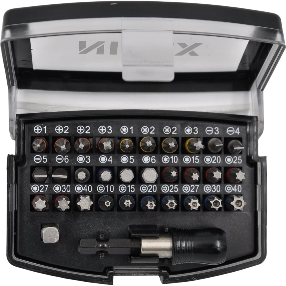 Изображение товара Набор бит NIREX Profi 32 шт. с магнитным адаптером и футляром